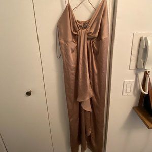 NWT Champagne Slip Dress Silk Zara